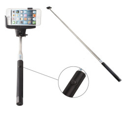 Bluetooth Selfie Stick with Large Clip (Black)